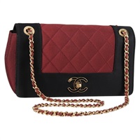 【原宿店限定】シャネル CHANEL ショルダーバッグ マトラッセ チェーン キャンバス ボルドー ゴールド レディース 136061M