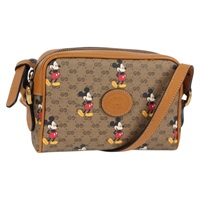【原宿店限定】グッチ GUCCI ショルダーバッグ マイクロGGスプリーム ディズニーコラボ PVC ベージュ ゴールド 602536 レディース MX490AM