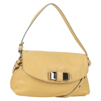 【原宿店限定】クロエ Chloe リリィ ショルダーバッグ レザー イエロー ゴールド レディース am9034V