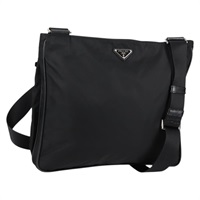 【原宿店限定】プラダ PRADA ショルダーバッグ ナイロン ブラック シルバー レディース yk19381V