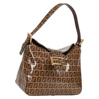 【原宿店限定】フェンディ FENDI マンマバゲット ショルダーバッグ ズッキーノキャンバス ベージュ ゴールド レディース yk19418V