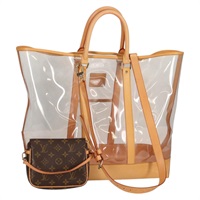 【原宿店限定】ルイ・ヴィトン LOUIS VUITTON アイザックミズラヒ トートバッグ 100年周年限定 ビニール レザー クリア ベージュ M99027 レディース ki5924M