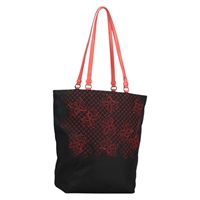 【原宿店限定】ボッテガヴェネタ BOTTEGAVENETA トートバッグ ナイロン ブラック レッド レディース 140820V