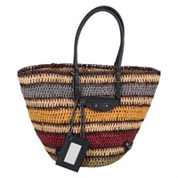 【原宿店限定】バレンシアガ BALENCIAGA トートバッグ ラフィア ベージュ レディース 140846V