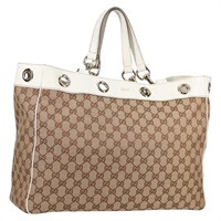 【原宿店限定】グッチ GUCCI トートバッグ GGキャンバス ベージュ ゴールド 153033 レディース BA5552V