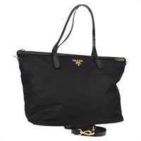 【原宿店限定】プラダ PRADA トートバッグ ナイロン 2way ブラック ゴールド レディース 126914V