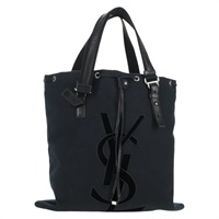 【原宿店限定】サンローラン SAINT LAURENT カハラ トートバッグ キャンバス ブラック シルバー 121631 レディース yk19454V