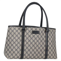 【原宿店限定】グッチ GUCCI トートバッグ GGスプリーム PVC ネイビー シルバー 114595 レディース yk19493V