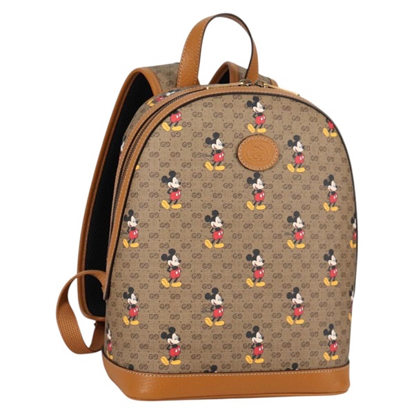 【原宿店限定】グッチ GUCCI バックパック GUCCI×Disney GGスプリーム PVC ベージュ ゴールド 552884 レディース 140648M
