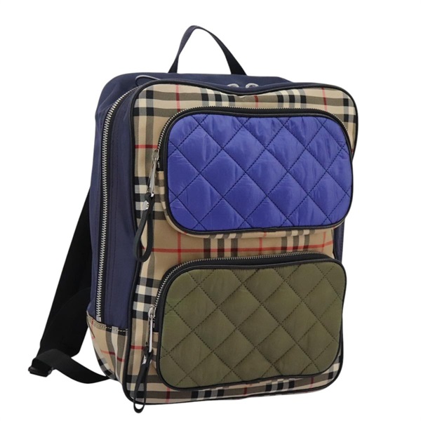 【原宿店限定】バーバリー BURBERRY バックパック ノバチェック ナイロン ブルー レディース 112539V