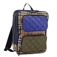 【原宿店限定】バーバリー BURBERRY バックパック ノバチェック ナイロン ブルー レディース 112539V