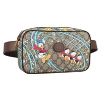 【原宿店限定】グッチ GUCCI ウエストバッグ GGスプリーム ディズニーコラボ PVC ベージュ 602695 レディース 141153M