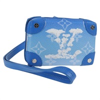 【原宿店限定】ルイ・ヴィトン LOUIS VUITTON ソフトトランク ネックレス ウォレット 財布 モノグラムクラウズ ブルー M45440 レディース hk2959M
