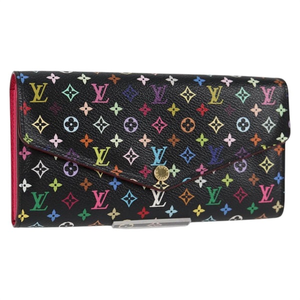 【原宿店限定】ルイ・ヴィトン LOUIS VUITTON ポルトフォイユサラ 長財布 モノグラム マルチカラー ブラック M60668 レディース 138922V