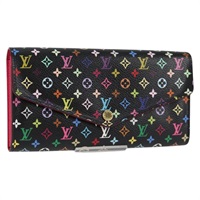 【原宿店限定】ルイ・ヴィトン LOUIS VUITTON ポルトフォイユサラ 長財布 モノグラム マルチカラー ブラック M60668 レディース 138922V