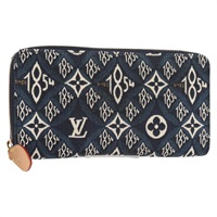 【原宿店限定】ルイ・ヴィトン LOUIS VUITTON ジッピーウォレット 財布 モノグラムジャガード ブルー M80212 レディース 138933M