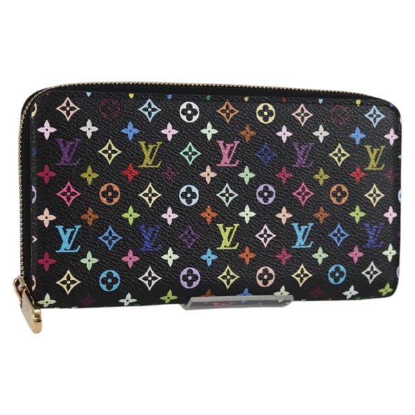 【原宿店限定】ルイ・ヴィトン LOUIS VUITTON ジッピーウォレット 長財布 モノグラムマルチカラー ブラック M60243 レディース am8910V