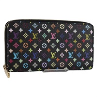 【原宿店限定】ルイ・ヴィトン LOUIS VUITTON ジッピーウォレット 長財布 モノグラムマルチカラー ブラック M60243 レディース am8910V