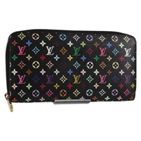【原宿店限定】ルイ・ヴィトン LOUIS VUITTON ジッピーウォレット 長財布 モノグラムマルチカラー ブラック M60243 レディース 141189V