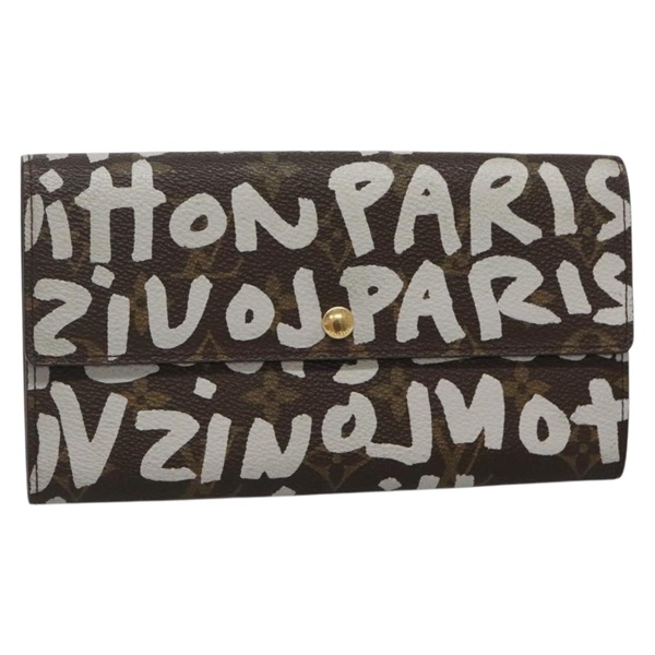 【原宿店限定】ルイ・ヴィトン LOUIS VUITTON ポルト モネ クレディ 長財布 モノグラムグラフィティ ホワイト M92189 レディース 141687V