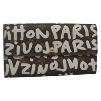 【原宿店限定】ルイ・ヴィトン LOUIS VUITTON ポルト モネ クレディ 長財布 モノグラムグラフィティ ホワイト M92189 レディース 141687V