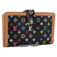 【原宿店限定】ルイ・ヴィトン LOUIS VUITTON ポルトフォイユ ヴィエノワ 二つ折り財布 モノグラムマルチカラー ブラック M92988 レディース 140383V