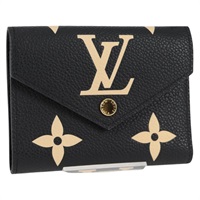 【原宿店限定】ルイ・ヴィトン LOUIS VUITTON ポルトフォイユ・ヴィクトリーヌ 財布 モノグラムアンプラントジャイアント ブラック M80968 レディース 132339M