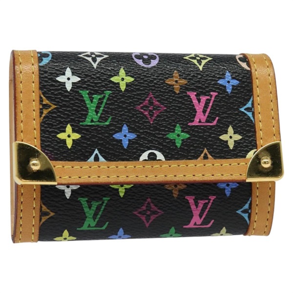 【原宿店限定】ルイ・ヴィトン LOUIS VUITTON ポルトモネ プラ コインケース モノグラムマルチカラー ブラック M92656 レディース EC727V