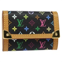 【原宿店限定】ルイ・ヴィトン LOUIS VUITTON ポルトモネ プラ コインケース モノグラムマルチカラー ブラック M92656 レディース EC727V
