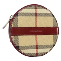 【原宿店限定】バーバリー BURBERRY コインケース ノバチェック PVC ベージュ シルバー レディース am9064V