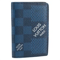 【原宿店限定】ルイ・ヴィトン LOUIS VUITTON オーガナイザー ドゥ ポッシュ カードケース ダミエグラフィット3D ブルー N60430 レディース 129776M
