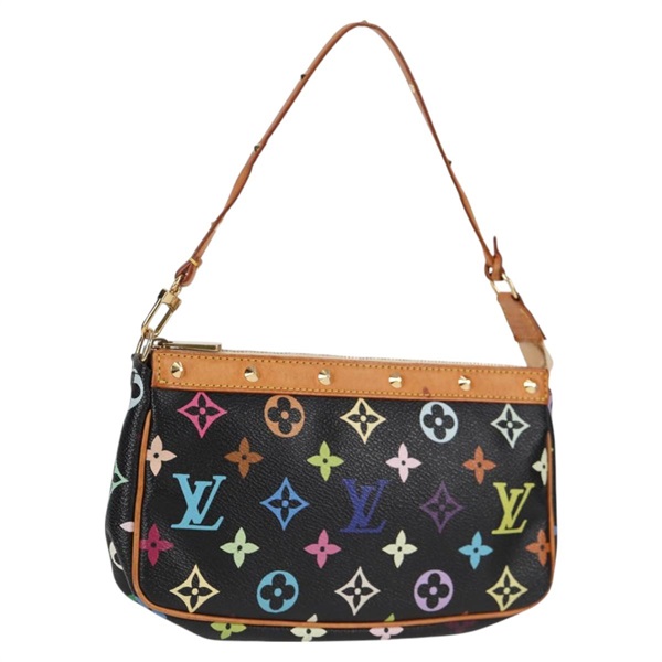 【原宿店限定】ルイ・ヴィトン LOUIS VUITTON ポシェット・アクセソワール ポーチ モノグラム・マルチカラー ブラック M92648 レディース 115215V