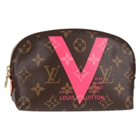【原宿店限定】ルイ・ヴィトン LOUIS VUITTON ポシェット コスメティック PM 化粧ポーチ モノグラムVライン ピンク レディース 120232AM
