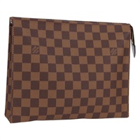 【原宿店限定】ルイ・ヴィトン LOUIS VUITTON ポッシュトワレット26 ポーチ ダミエ エベヌ N47543 レディース 132016V