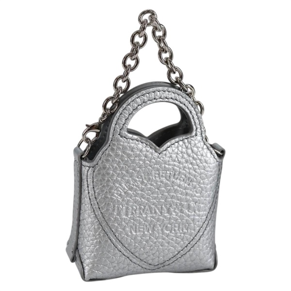 【原宿店限定】ティファニー TIFFANY&Co. チャーム リターントゥ　マイクロトート レザー シルバー レディース 141171M
