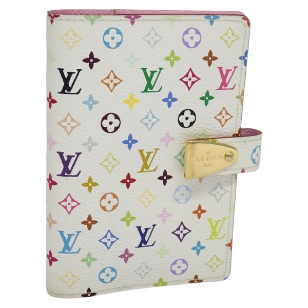 【原宿店限定】ルイ・ヴィトン LOUIS VUITTON アジェンダパルトネールPM 手帳カバー モノグラムマルチカラー ホワイト R21059 レディース 114560V