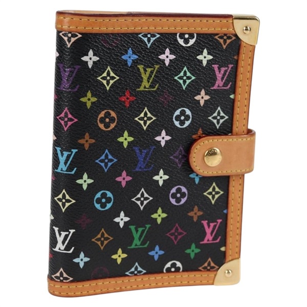 【原宿店限定】ルイ・ヴィトン LOUIS VUITTON アジェンダPM 手帳カバー モノグラム・マルチカラー ブラック R20895 レディース BA3942V