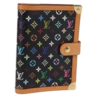 【原宿店限定】ルイ・ヴィトン LOUIS VUITTON アジェンダPM 手帳カバー モノグラム・マルチカラー ブラック R20895 レディース BA3942V