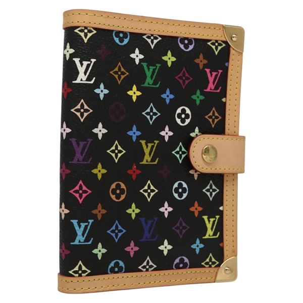 【原宿店限定】ルイ・ヴィトン LOUIS VUITTON アジェンダPM 手帳カバー モノグラム・マルチカラー ブラック R21076 レディース KD350V