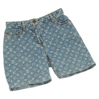 【原宿店限定】【原宿店限定】ルイ・ヴィトン LOUIS VUITTON パンツ モノグラムデニム ショーツ ブルー レディース 127399M
