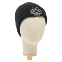 【原宿店限定】クロムハーツ Chrome Hearts キャップ CHプラスステッチウールワッチ ウール ブラック レディース 136313M