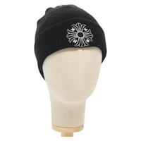 【原宿店限定】クロムハーツ Chrome Hearts キャップ CHプラスアウールワッチキャップ ニット ブラック レディース 134894M