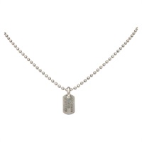 【原宿店限定】クロムハーツ Chrome Hearts ネックレス ペンダントタイニードックタグRSクロス Ag925 シルバー レディース 134926M