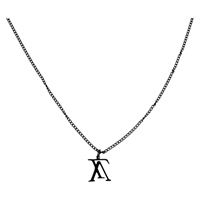 【原宿店限定】ルイ・ヴィトン LOUIS VUITTON コリエLVアップサイドダウン ネックレス メタル ブラック M62683 レディース 141197M
