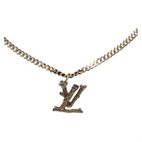 【原宿店限定】ルイ・ヴィトン LOUIS VUITTON コリエイニシャルLVウッド ネックレス メタル ゴールドトーン MP2780 レディース 142405M