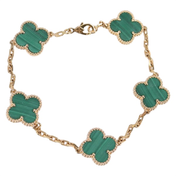 【原宿店限定】ヴァンクリーフ&アーペル Van Cleef & Arpels ブレスレット ヴィンテージアルハンブラ Au750 グリーン レディース 133770M