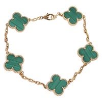 【原宿店限定】ヴァンクリーフ&アーペル Van Cleef & Arpels ブレスレット ヴィンテージアルハンブラ Au750 グリーン レディース 133770M