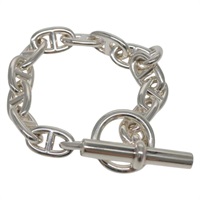【原宿店限定】エルメス HERMES シェーヌダンクルMM ブレスレット Ag925 14 Links シルバー レディース 134932M