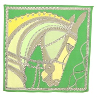 【原宿店限定】エルメス HERMES カレ140 スカーフ "ROBE DU SOIR" カシミア グリーン レディース 134919M