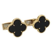 【原宿店限定】ヴァンクリーフ&アーペル Van Cleef & Arpels カフス ヴィンテージ アルハン 18K ゴールドトーン ブラック レディース 133768M